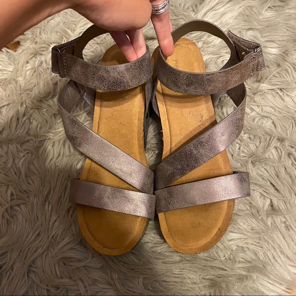 strappy wedges